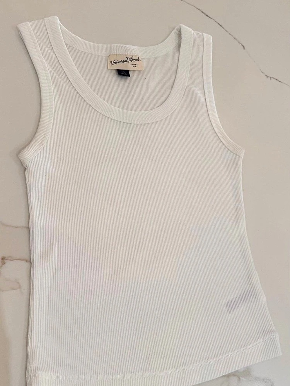 3/$15 ELIGIBLE Universal Thread Ribbed Knit Tank Top in White XS (NEVER WORN)